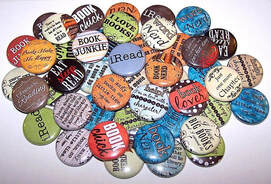 Book lover pins on go beyond book club