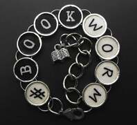 book charm bracelet on Etsy for a book lover